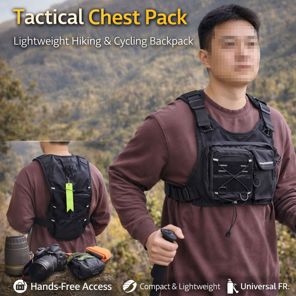 Tactical Vest Chest Bag with 2 - Running Gear Bag For Men recension och pris